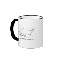 Signature of Oliver Cromwell  Lord Protector Coffee Mug