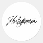 Signature of U.S. President Thomas Jefferson Stickers