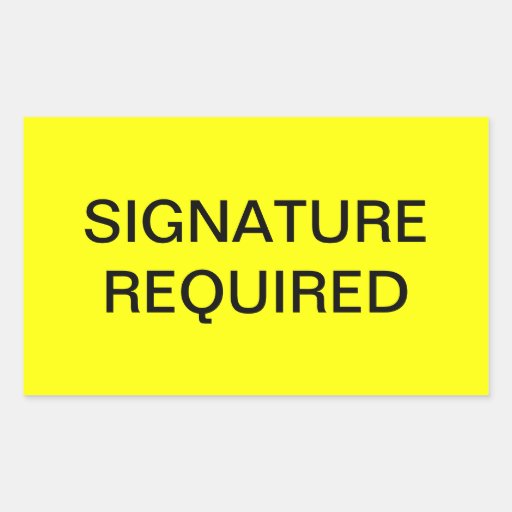 Signature Required Shipping Label Stickers Zazzle
