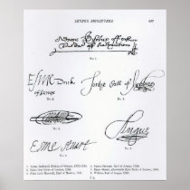 Signatures of 16th and 17th century posters