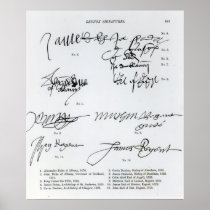Signatures of Scottish 15th and 16th century Print