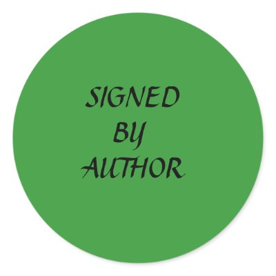 SIGNED, BY, AUTHOR STICKER by shirleygilreath