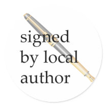 Signed by Local Author Round Stickers