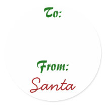 Signed by Santa! Round Stickers