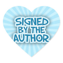 Signed By The Author Blue Stickers