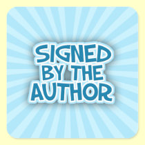 Signed By The Author Blue Stickers stickers