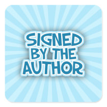 Signed By The Author Blue Stickers