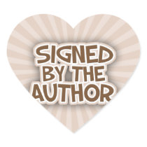 Signed By The Author Brown Stickers