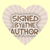 Signed By The Author Brown Stickers stickers