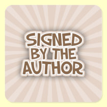 Signed By The Author Brown Stickers stickers