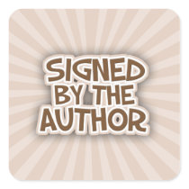Signed By The Author Brown Stickers