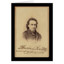Signed Card of Actor Edwin Booth 1862