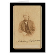 Signed Card of Future President Johnson 1860
