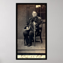 Signed Card of General Winfield Scott 1858 Posters