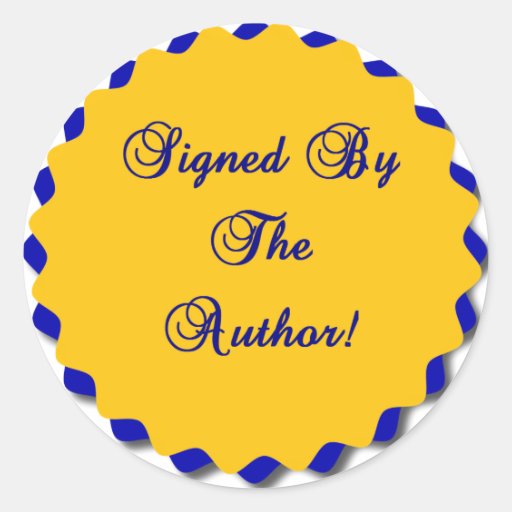 Signed Copy Book Stickers Zazzle