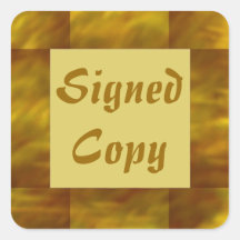 Signed Copy - Square Stickers (12)