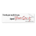 Signed Series Bumper Sticker bumper stickers by xgen180 Signed Series Bumper Sticker bumper stickers