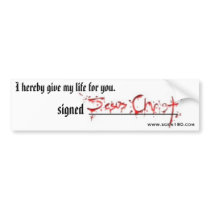 Signed Series Bumper Sticker bumper stickers by xgen180 Signed Series Bumper Sticker bumper stickers