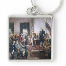 Signing the US Constitution by Christy Key Chains