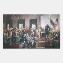Signing the US Constitution by Christy Rectangular Stickers