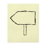 Signpost Arrow. Black and Cream. Personalized Flyer