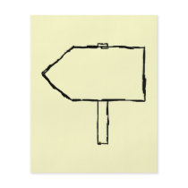 Signpost Arrow. Black and Cream. Personalized Flyer