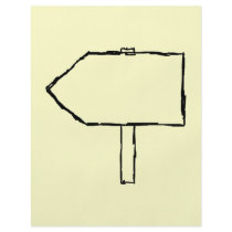 Signpost Arrow. Black and Cream. Personalized Flyer