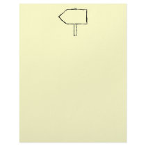 Signpost Arrow. Black and Cream. Personalized Letterhead