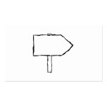 Signpost Arrow. Black and White. Business Card Template