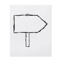 Signpost Arrow. Black and White. Custom Flyer