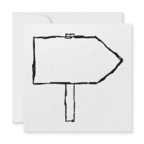 Signpost Arrow. Black and White. Personalized Invitations