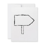 Signpost Arrow. Black and White. Personalized Invitation
