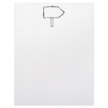 Signpost Arrow. Black and White. letterhead