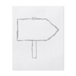 Signpost Arrow. Gray and White. Full Color Flyer