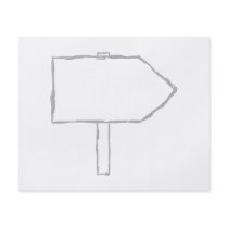 Signpost Arrow. Gray and White. Custom Flyer