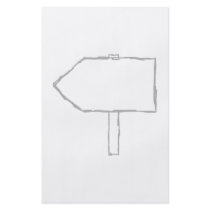Signpost Arrow. Gray and White. Personalized Flyer