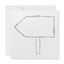 Signpost Arrow. Gray and White. Personalized Invites