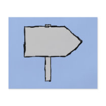 Signpost Arrow. Gray, Black and Blue. Flyer