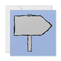 Signpost Arrow. Gray, Black and Blue. Announcement