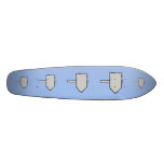 Signpost Arrow. Gray, Black and Blue. Skate Board Deck