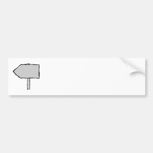 Signpost Arrow. Gray, Black and White. Bumper Stickers