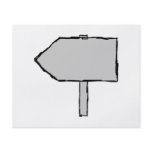 Signpost Arrow. Gray, Black and White. flyers
