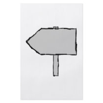 Signpost Arrow. Gray, Black and White. Personalized Flyer