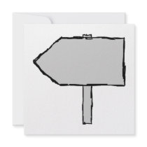 Signpost Arrow. Gray, Black and White. Announcements