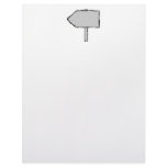 Signpost Arrow. Gray, Black and White. letterhead
