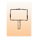 Signpost Notice. Black Sketch. Business Card Template