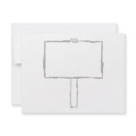 Signpost Notice. Gray and white. Personalized Invite