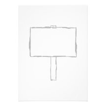 Signpost Notice. Gray and white. Personalized Invite