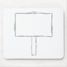 Signpost Notice. Gray and white. Mousepads