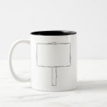 Signpost Notice. Gray and white. Mugs
